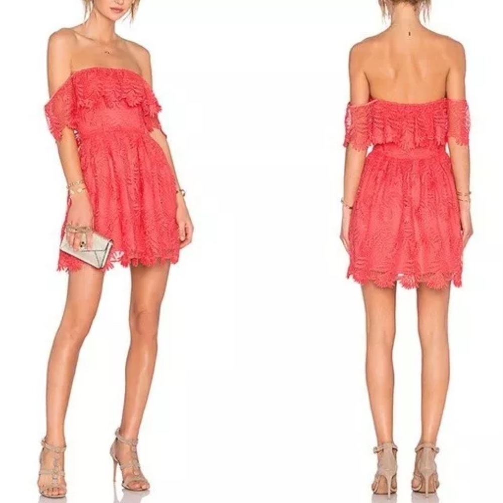 Lovers + Friends Scallop Lace Dream Vacay Dress